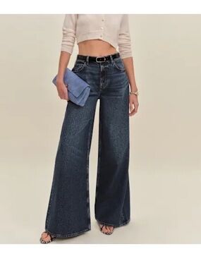 Reformation Dark Indigo Flare Jeans